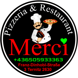 Pizza Merci logo.